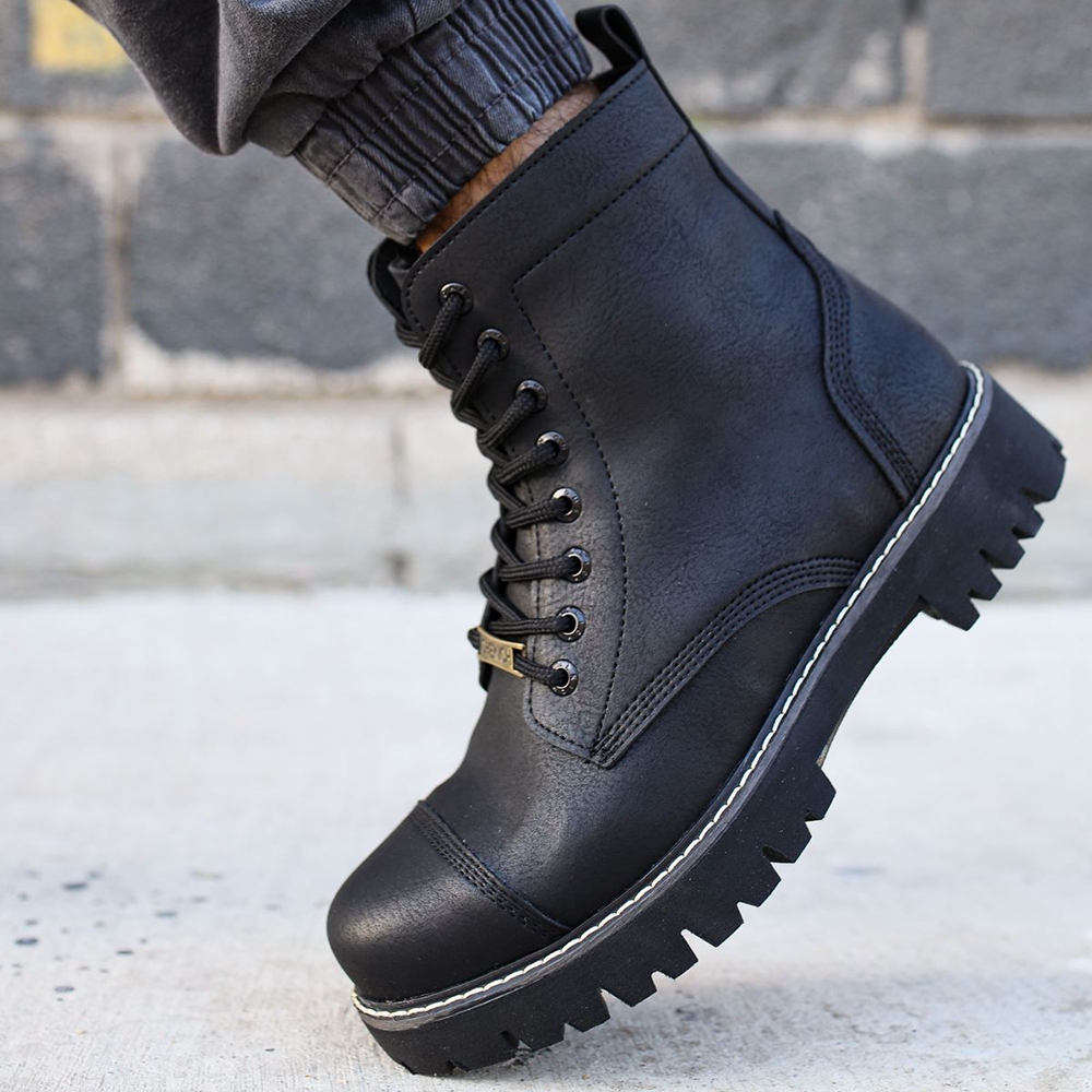 matte black ankle boots